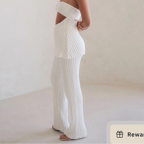 SABO Australia Medium US 6 Stretchy Ribbed Knit Cream Leggings - Picture 12 of 12